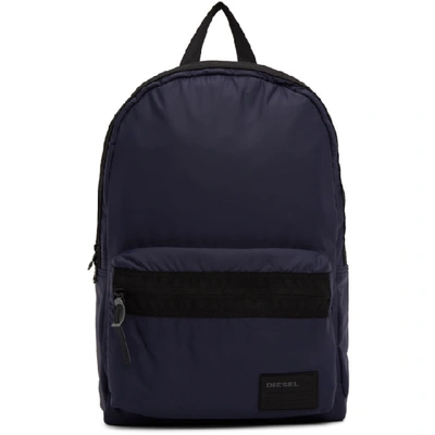 Shop Diesel Navy Mirano Backpack In T6065 Navy