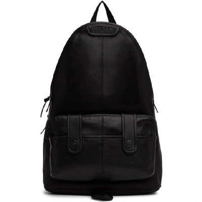 Shop Diesel Black Montekkio Backpack In T8013 Black
