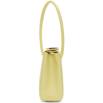 Shop Little Liffner Yellow Lizard Mademoiselle Bag In Lemon Curd