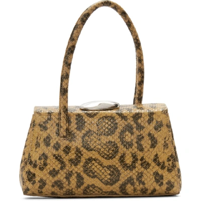 Shop Little Liffner Beige & Brown Baby Leopard Boss Bag