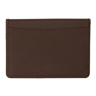 Shop A.p.c. Brown Andre Card Holder In Cai Cafe