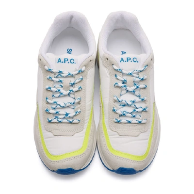 Shop Apc A.p.c. White And Yellow Mary Low-top Sneakers In Dam Jaune F