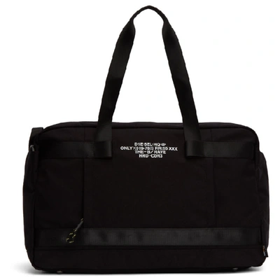 Shop Diesel Black Soligo Travel Bag In T8013 Blk