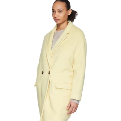 Shop Isabel Marant Yellow Filipo Coat In 10ly Lt Yel