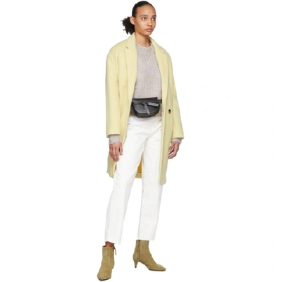 Shop Isabel Marant Yellow Filipo Coat In 10ly Lt Yel