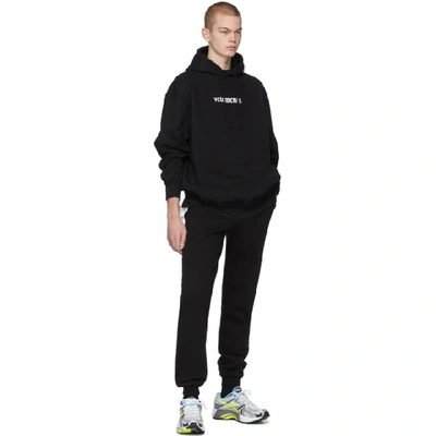 Shop Vetements Black Postage Hoodie