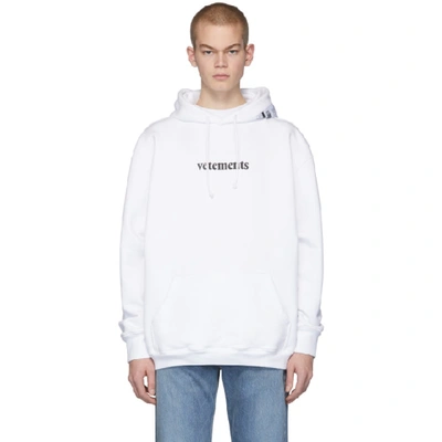White vetements hoodie sale