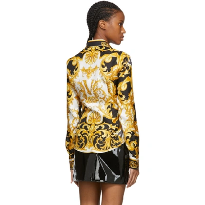 Versace Camicia In Twill Di Seta Con Stampa Barocco Rodeo In A7001 Multi |  ModeSens