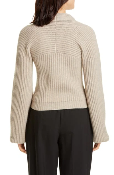 Shop Alexander Wang Ribbed Wool & Cashmere Blend Sweater In Oatmeal