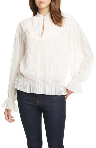 Shop Joie Mumbi Chiffon Blouson Top In Quartz