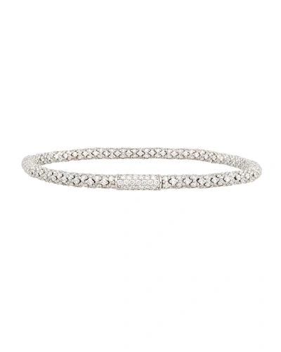Shop Roberto Demeglio Gioconda 18k White Gold All-diamond Stretch Bracelet