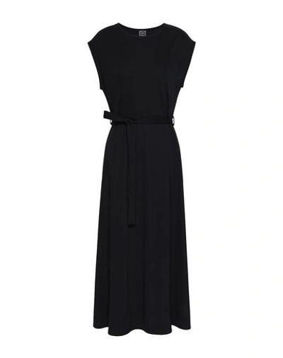 Shop 8 By Yoox Woman Midi Dress Black Size M Ecovero Viscose, Polyamide, Elastane