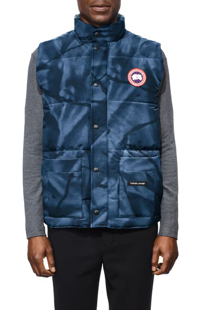 Canada Goose Freestyle Regular Fit Down Vest In Blue Abstract Camo |  ModeSens