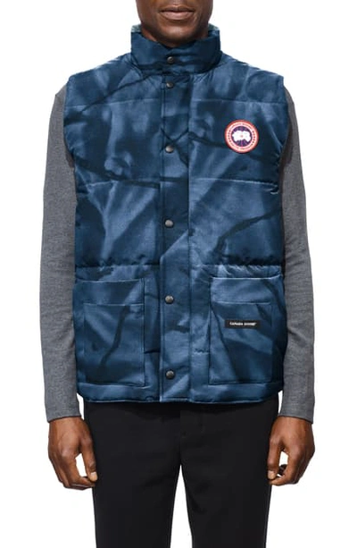 Shop Canada Goose Freestyle Regular Fit Down Vest In Blue Abstract Camo