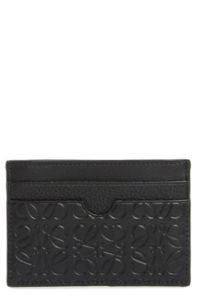 Shop Loewe Puzzle Leather Card Case In Black