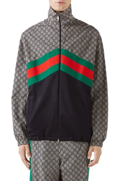 Shop Gucci Gg Track Jacket In Ink