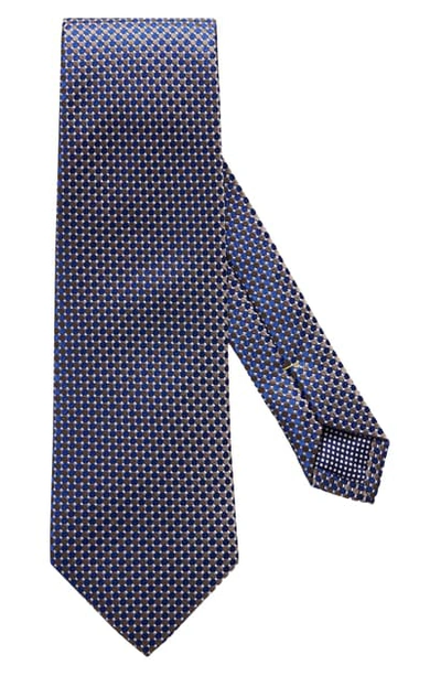 Shop Eton Microdot Silk Tie In Brown
