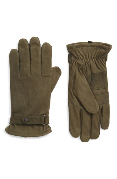 barbour burnished leather thinsulate gloves