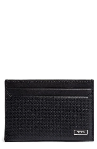 Shop Tumi Monaco Slim Leather Card Case In Black