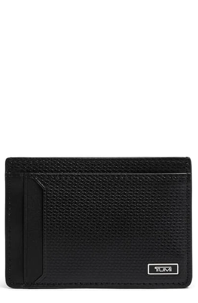 Shop Tumi Monaco Leather Card Case In Black