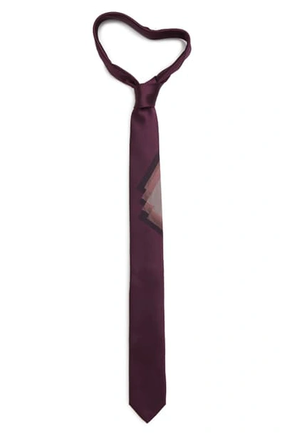 Shop Title Of Work Geometric Cotton & Silk Tie In Purple