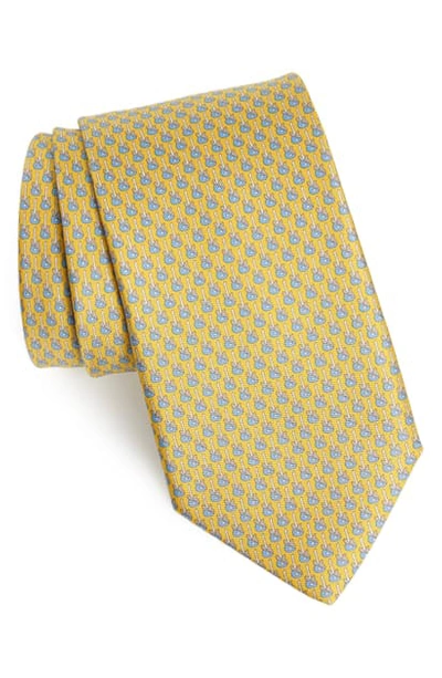 Shop Ferragamo Print Silk Tie In F.giallo