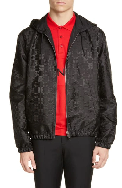 Shop Givenchy Reversible 4g Hooded Nylon Windbreaker In Black