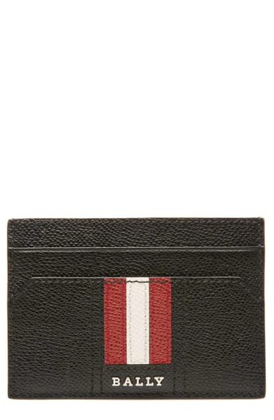 Shop Bally Taclipos Leather Card Case In Black