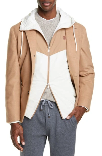 Shop Brunello Cucinelli Plush Cashmere Overcoat In Camel