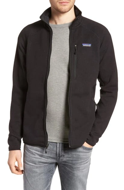 Shop Patagonia Better Sweater Performance Slim Fit Zip Jacket In Blk