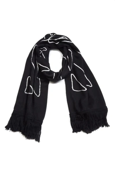 Shop Off-white Abstract Arrows Scarf In Black White