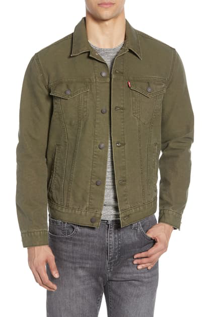 trucker jacket olive