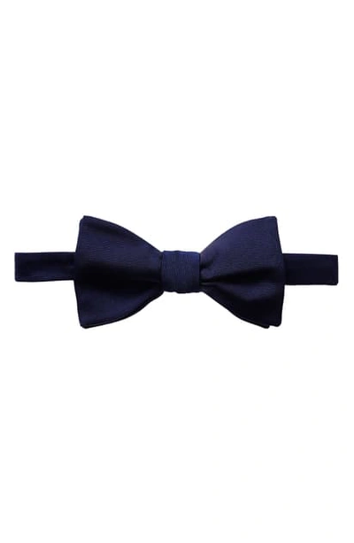 Shop Eton Grosgrain Silk Bow Tie In Navy