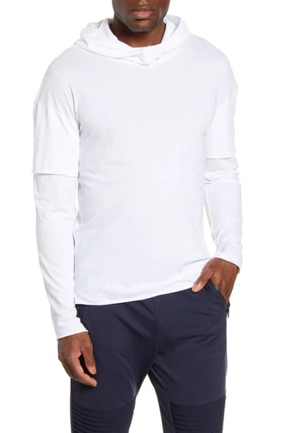 Shop Alo Yoga 2-in-1 Pullover Hoodie In White