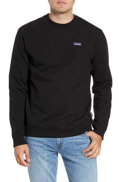 Shop Patagonia P-6 Label Uprisal Crewneck Sweatshirt In Black