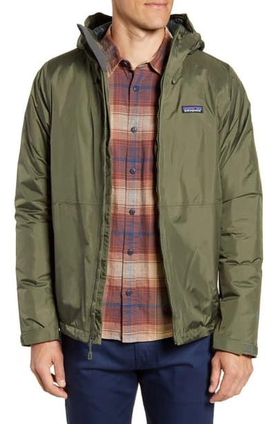 Shop Patagonia Torrentshell H2no Packable Insulated Rain Jacket In Industrial Green