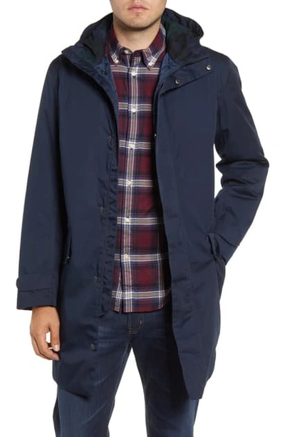 Barbour Pershore Waterproof Hooded Jacket In Navy | ModeSens