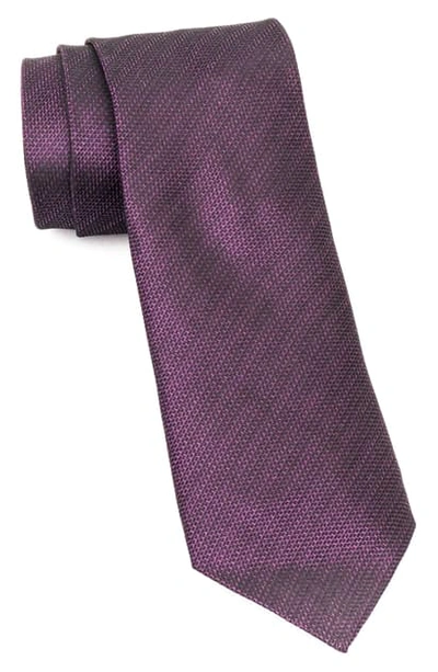 Shop John Varvatos Solid Silk Tie In Purple