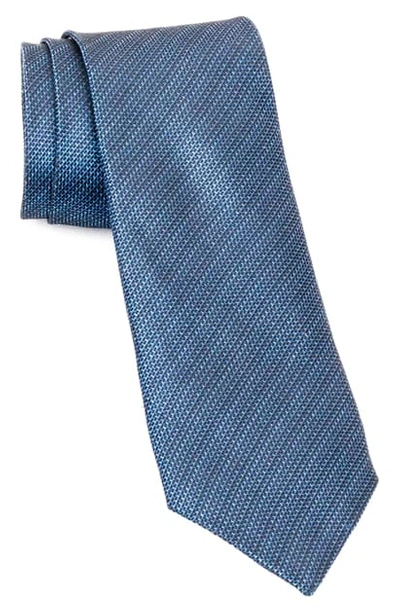 Shop John Varvatos Solid Silk Tie In Cobalt