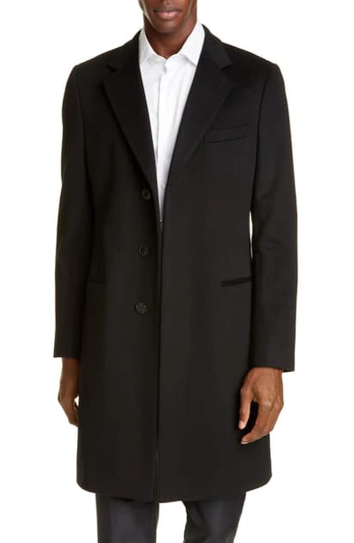 Shop Giorgio Armani Wool & Cashmere Coat In Black