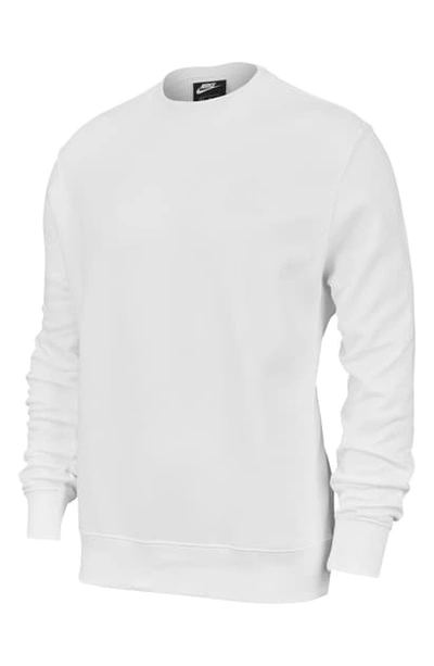 Shop Nike Sportswear Triple Block Crewneck Sweatshirt In White