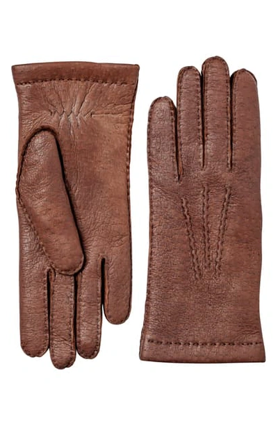 Shop Hestra Peccary Leather Gloves In Siena