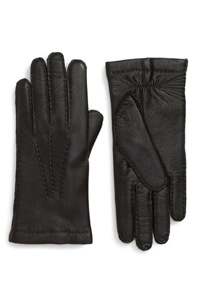 Shop Hestra Elk Leather Gloves In Black