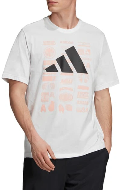 Shop Adidas Originals Athletics Pack Cotton Crewneck T-shirt In White