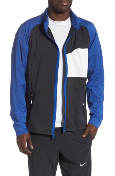 Nike Golf Shield Water Resistant Jacket In Black/ Indigo Force/ Sail |  ModeSens