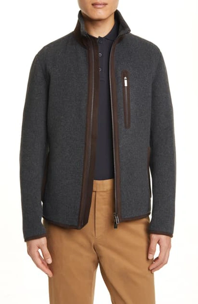 Shop Ermenegildo Zegna Wool & Cashmere Jacket In Charcoal
