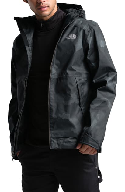 north face black camo jacket