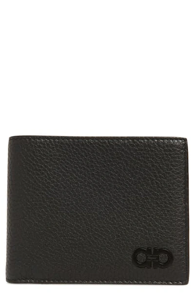 Shop Ferragamo Firenze Leather Wallet In Nero