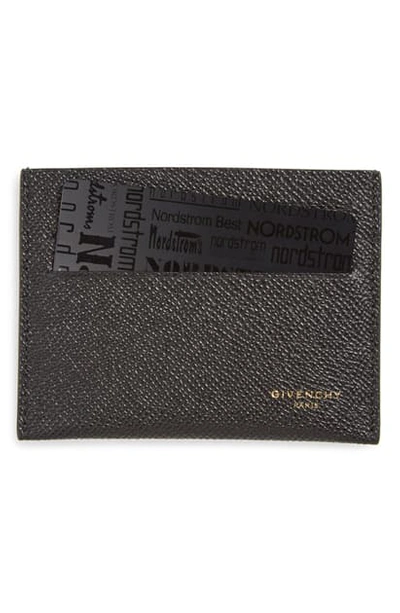 Shop Givenchy Textured Leather Card Case - Black