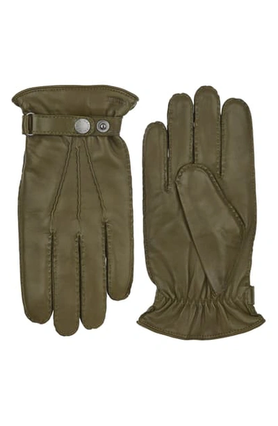 Shop Hestra Jake Leather Gloves In Loden